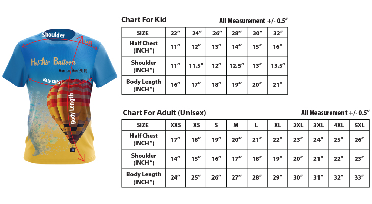 Hot Air Balloon Race Tee -(Free shipping fee)